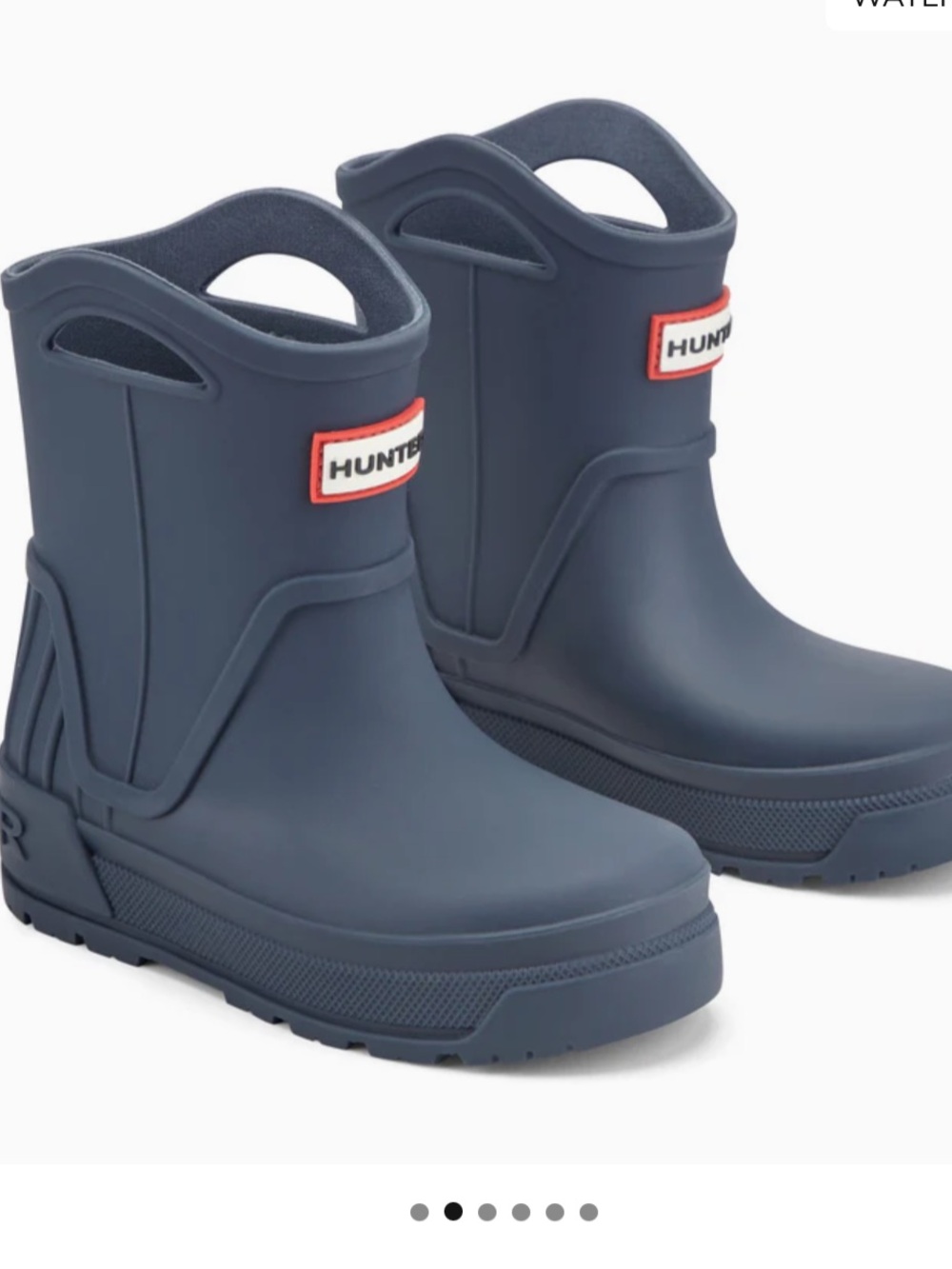 Hunter Gregory Navy Short Waterproof Rain Boots